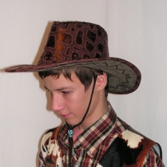Western kalap barna-fekete